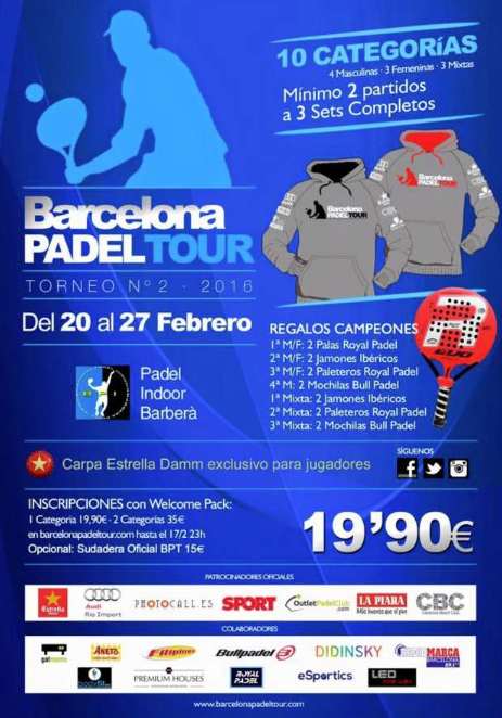 2a prueba del Barcelona Padel Tour 20162a prueba del Barcelona Padel Tour 2016