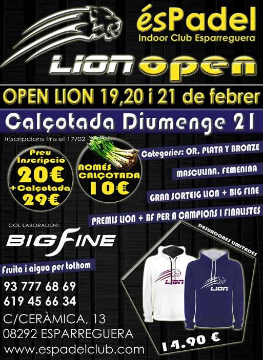 Open Lion Padel en el Espadel Club Esparraguera